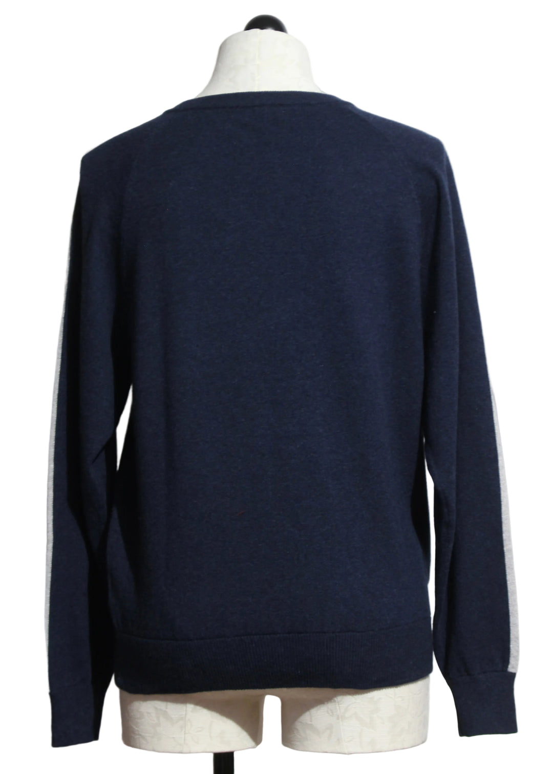 Back view of the Heather Cadet Livia Knitted Crew by Asher