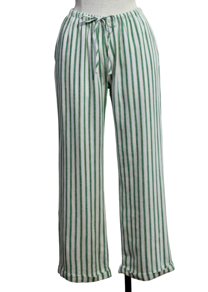 The Striped Pierre Pant by Velvet Heart in the Green Foliage color