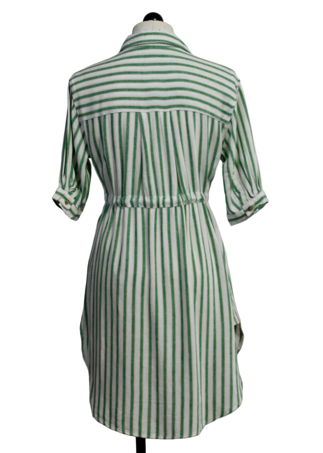 back view of The Jenneva Dress by Velvet Heart in a Green Foliage color 