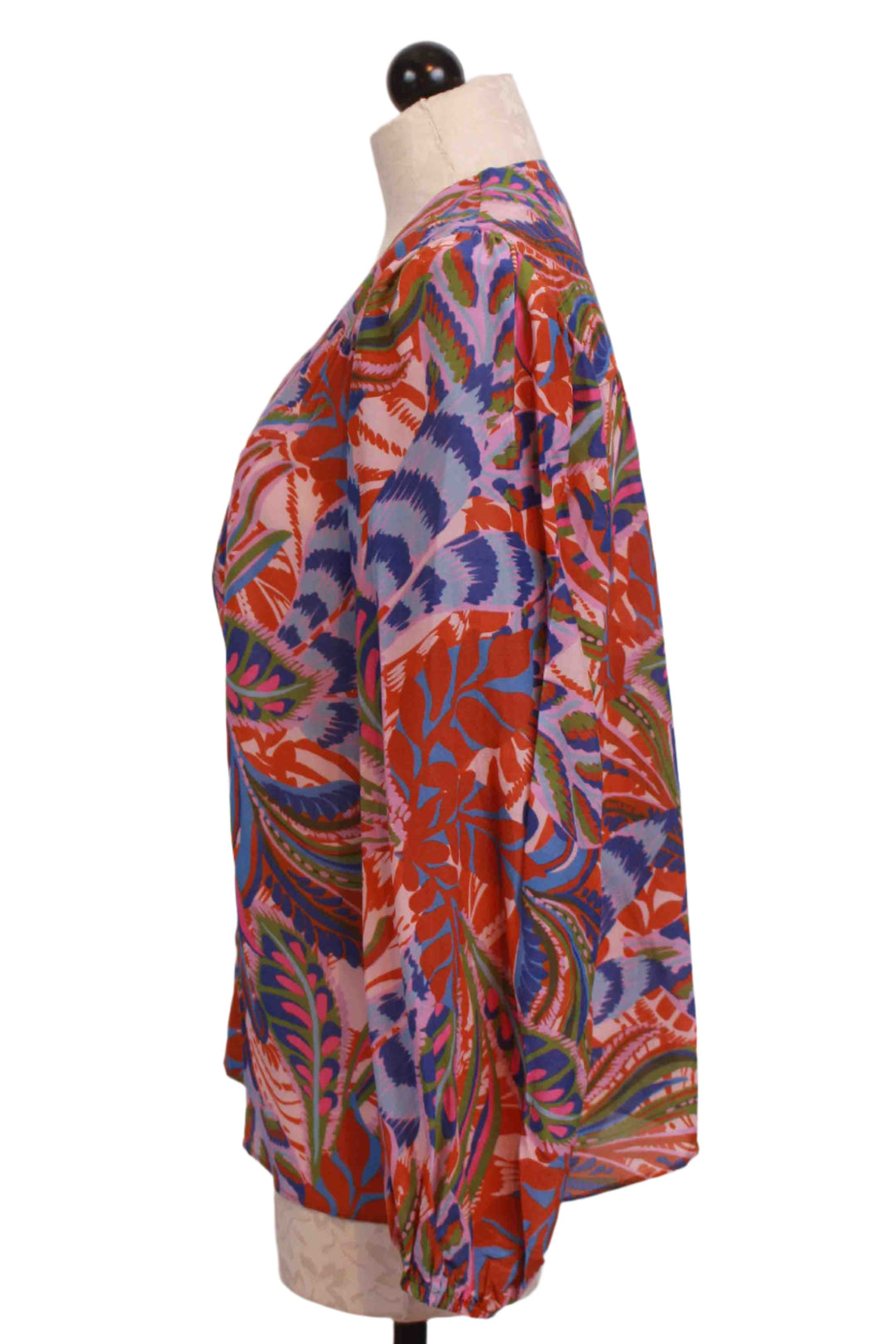 side view of Yvonne Top by Caballero in the La Boheme Print