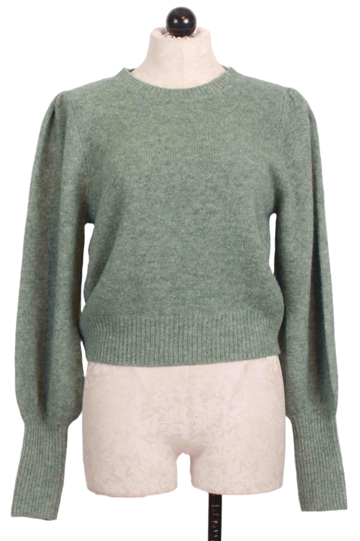 Mist colored Lia Shirred Sleeve Sweater by Fifteen Twenty