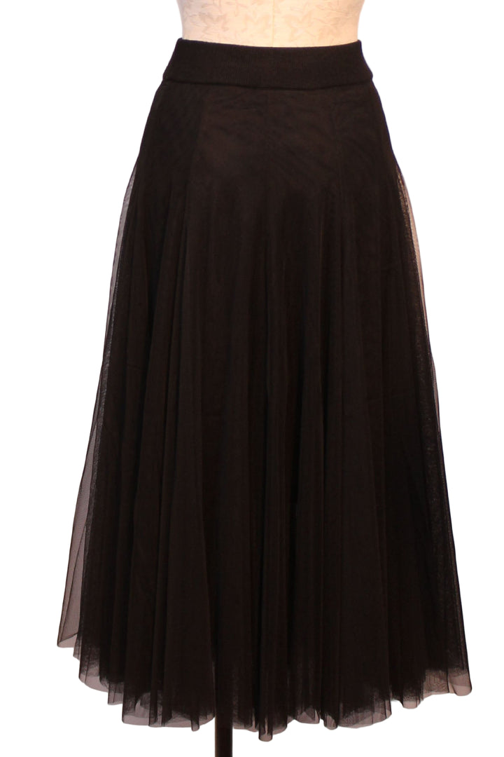 back view of the Black Liliana Tulle Skirt by Jessie Liu
