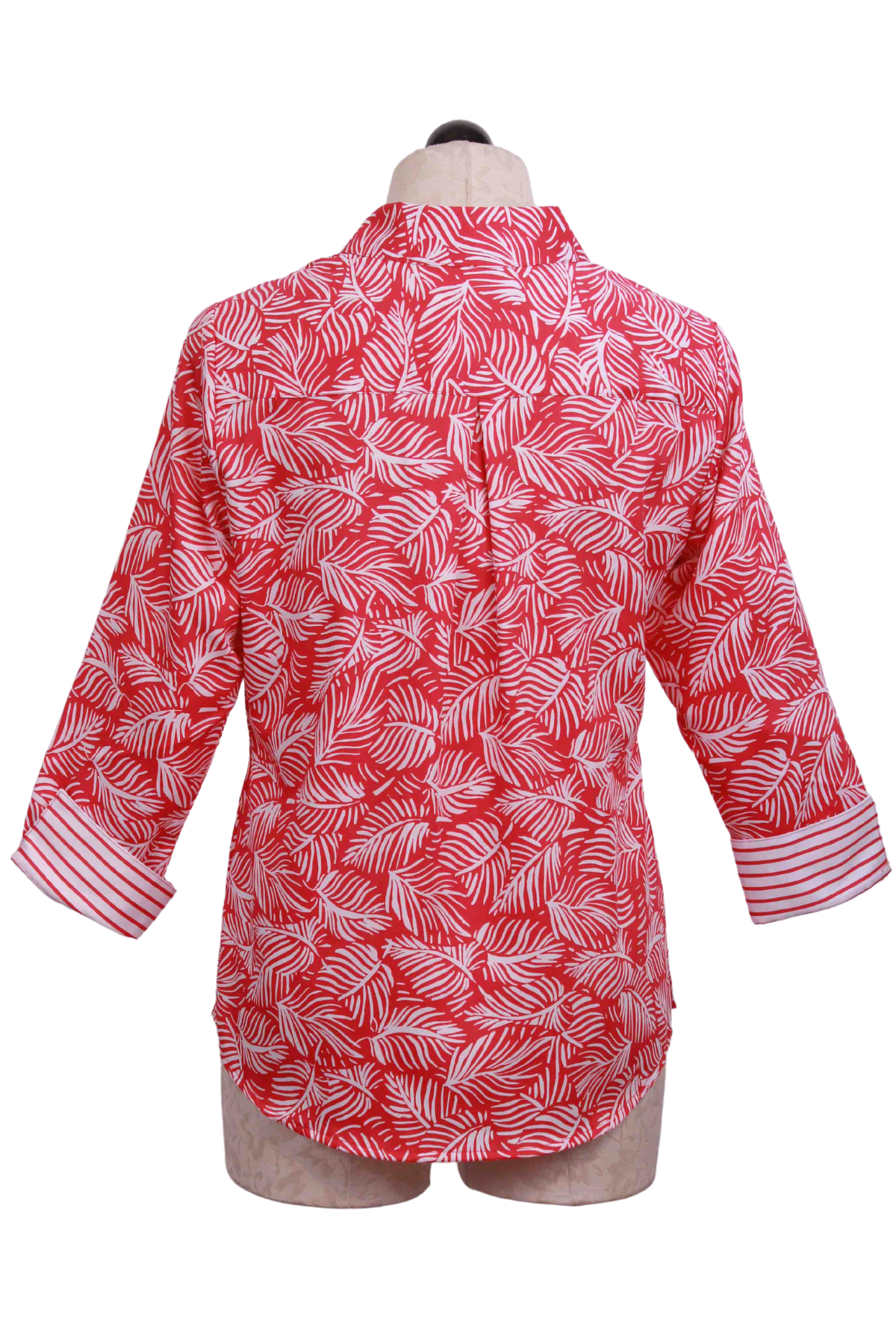 back view of Lucie Beach Leaves Shirt by Foxcroft