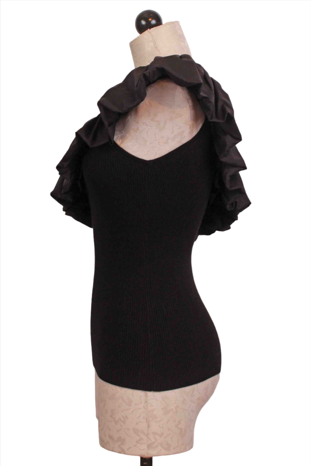 side view of black Lucy Top by Marie Oliver