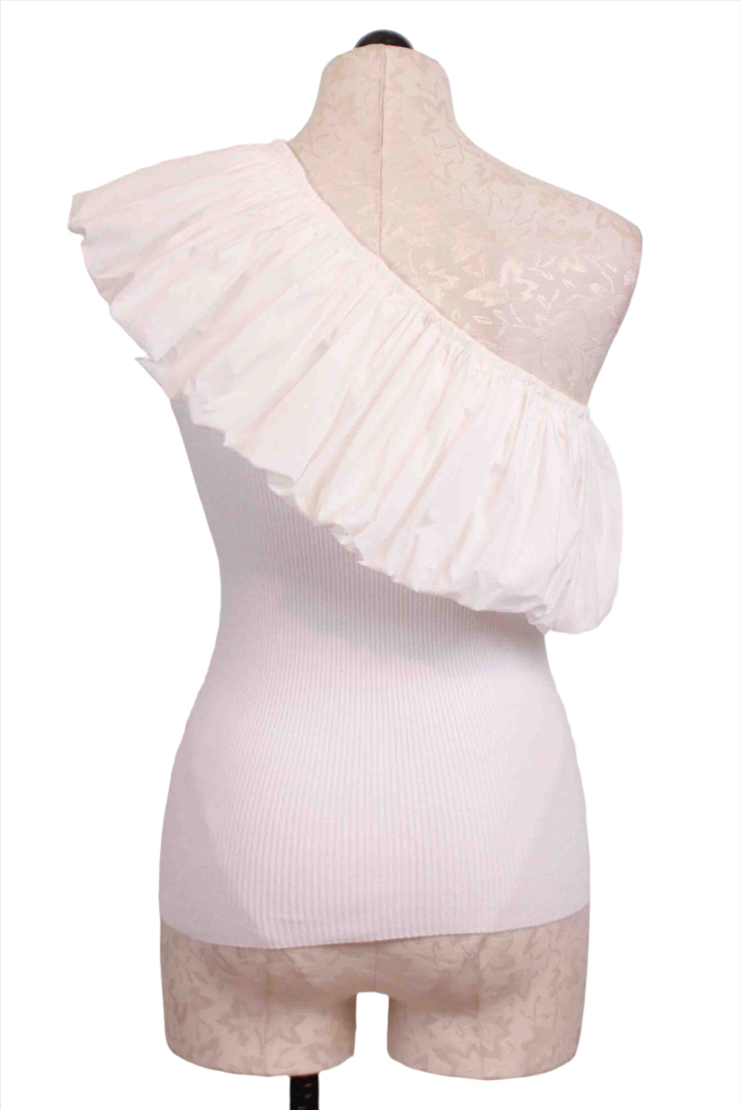 back view of White Lucy Top by Marie Oliver