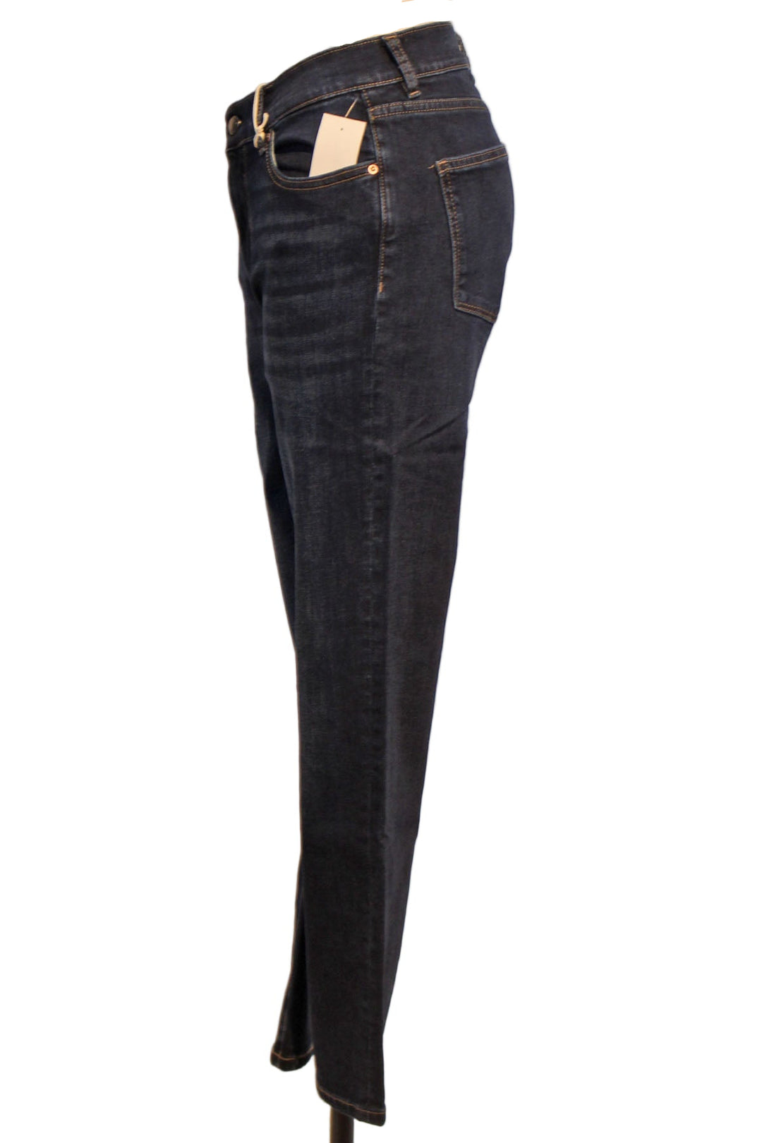 side view of The Mara Mid Rise Straight Leg Ankle Jean by DL1961 