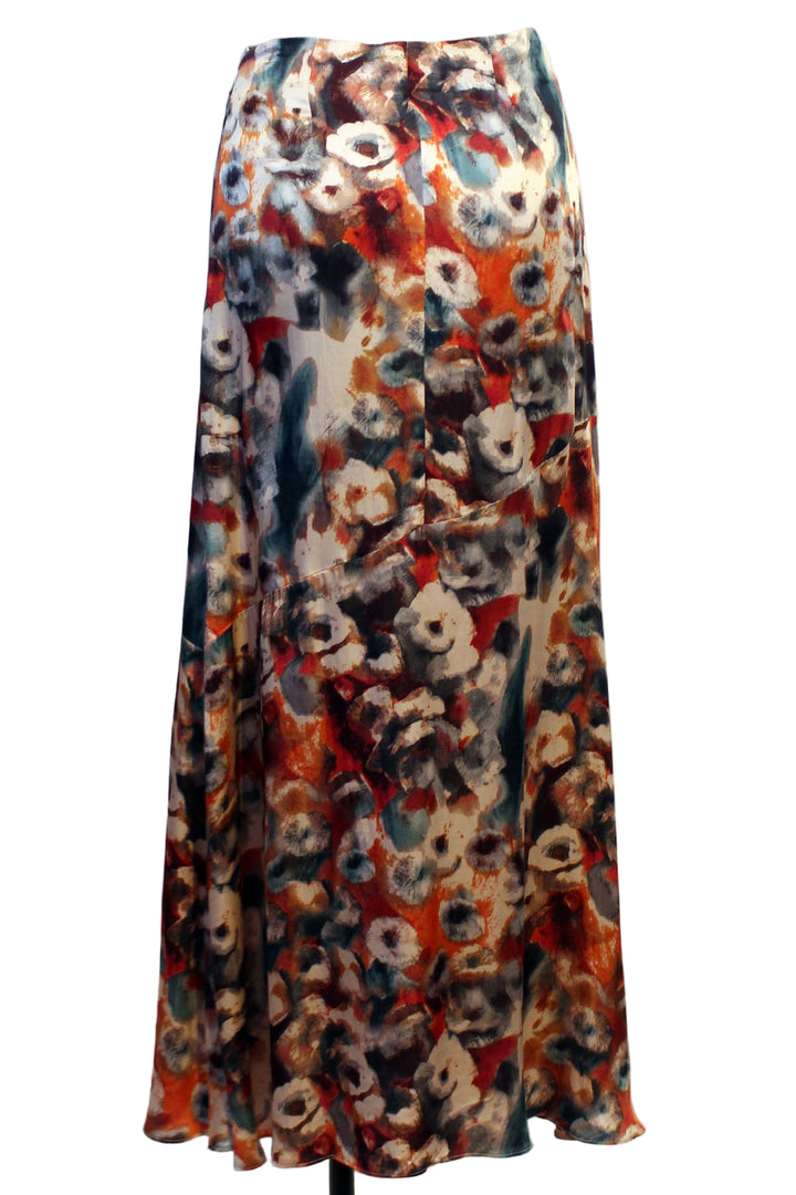 back view of Maria Ankle Skirt by Cleobella in the Tamayo Print