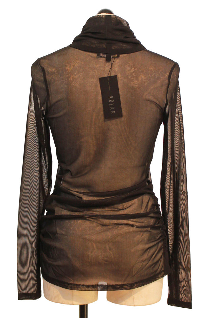 back view of Black Mesh Max Top by Kozan