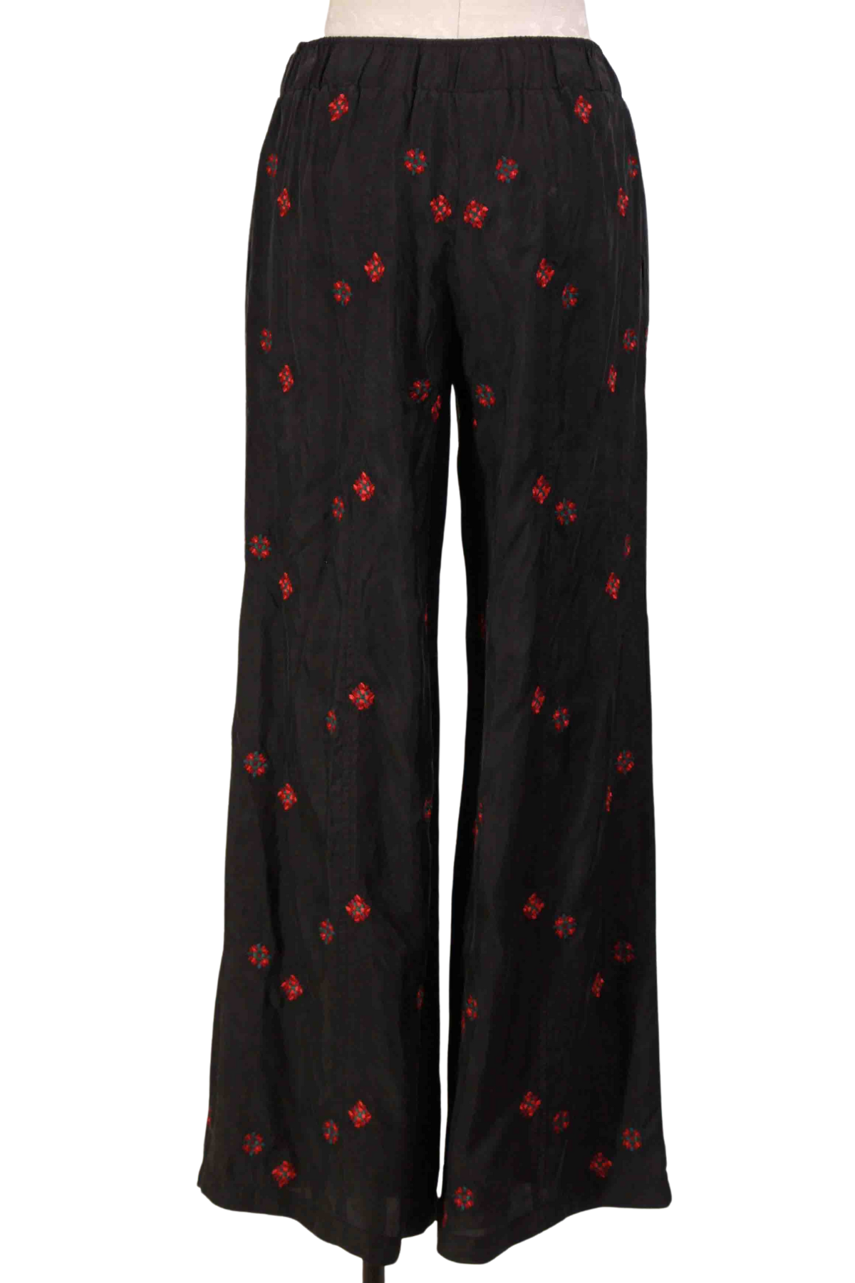 back view of black Maxine Seamed Wide Leg Pant by Johnny Was