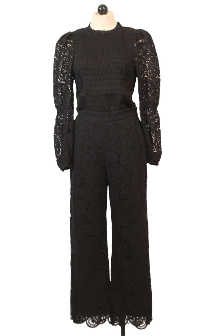 Maxine Black Lace Pant by Caballero paired with the black Arabella Top by Caballero