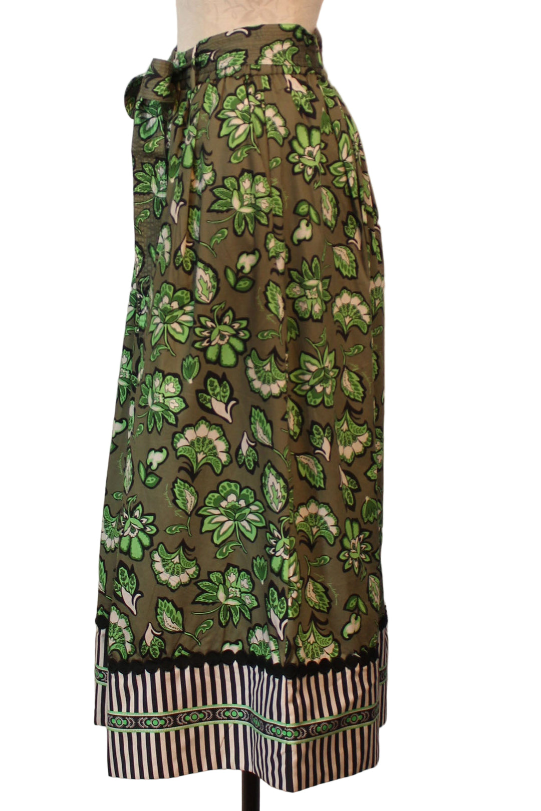 side view of Wild Green Maya Skirt by Emily Lovelock