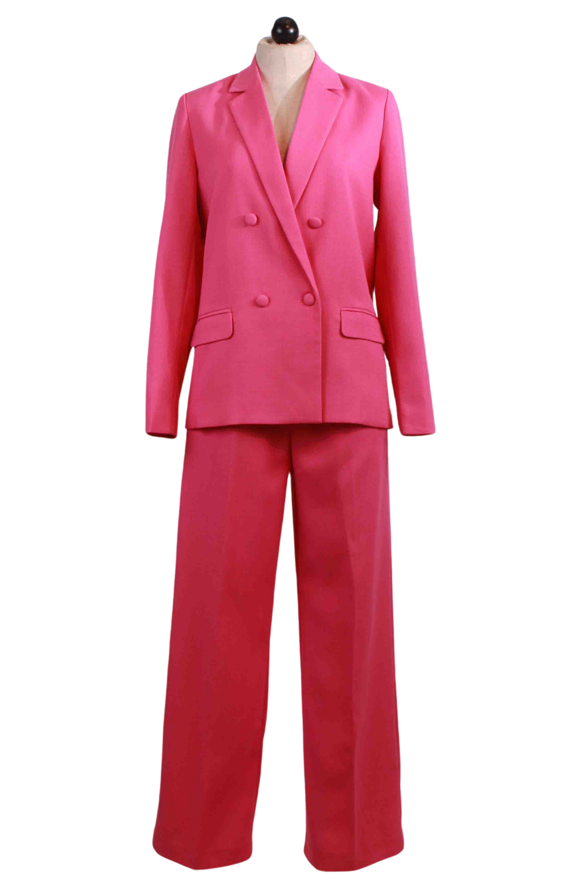 Rose Mazarine Double Breasted Blazer by Grace and Mila paire with the matching pleated front Grace and Mila Pant