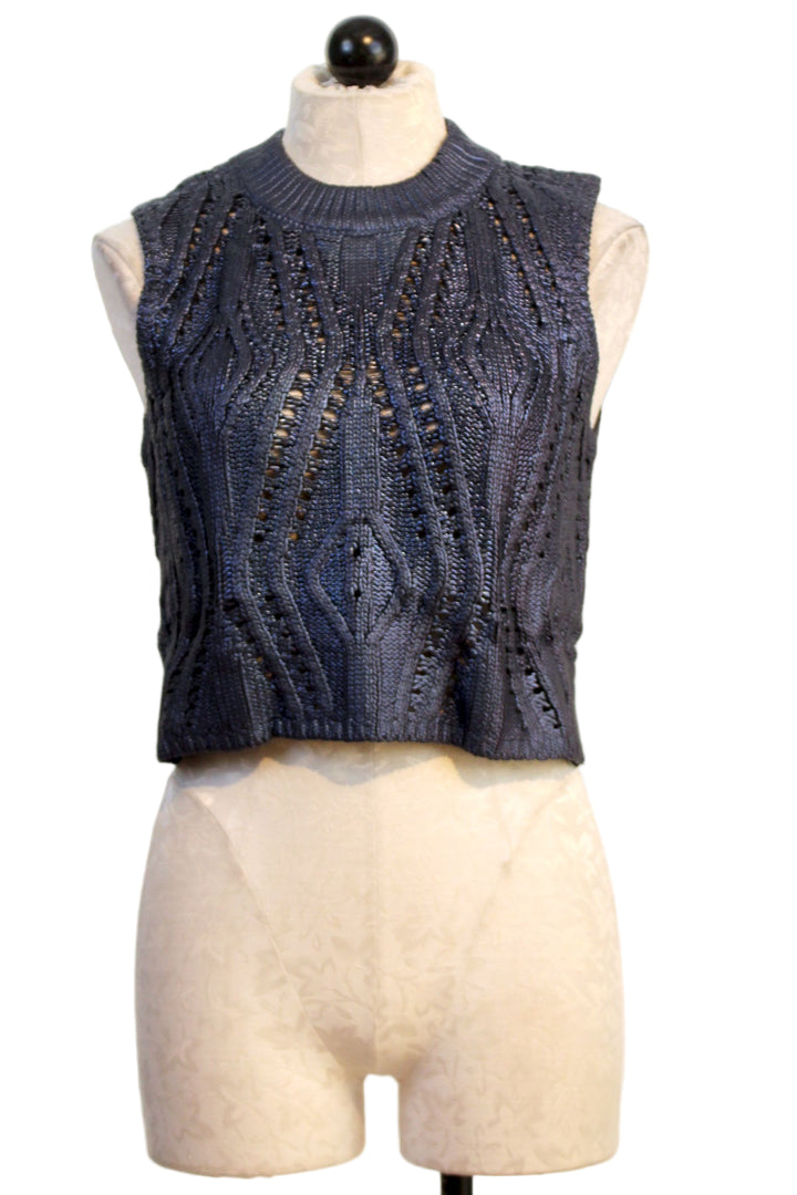 Metallic Naval McGuire Top by Marie Oliver