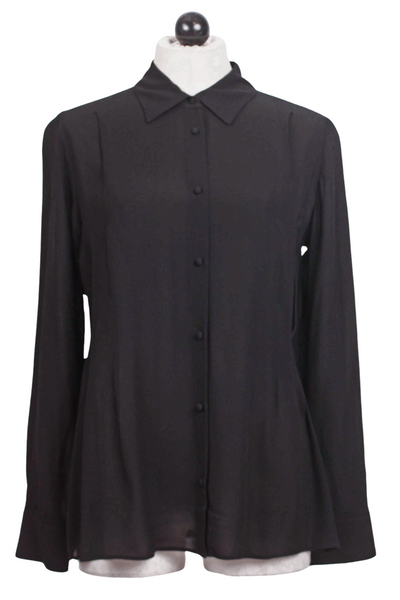 Black Metier Button Down Shirt by Rue Sophie