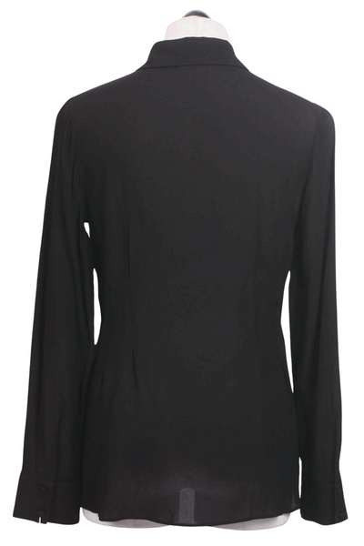 back view of Black Metier Button Down Shirt by Rue Sophie