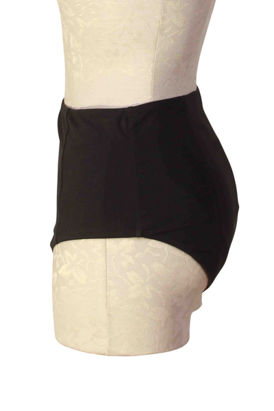 side view of Black Micha Swimsuit Bottom by Marie Oliver