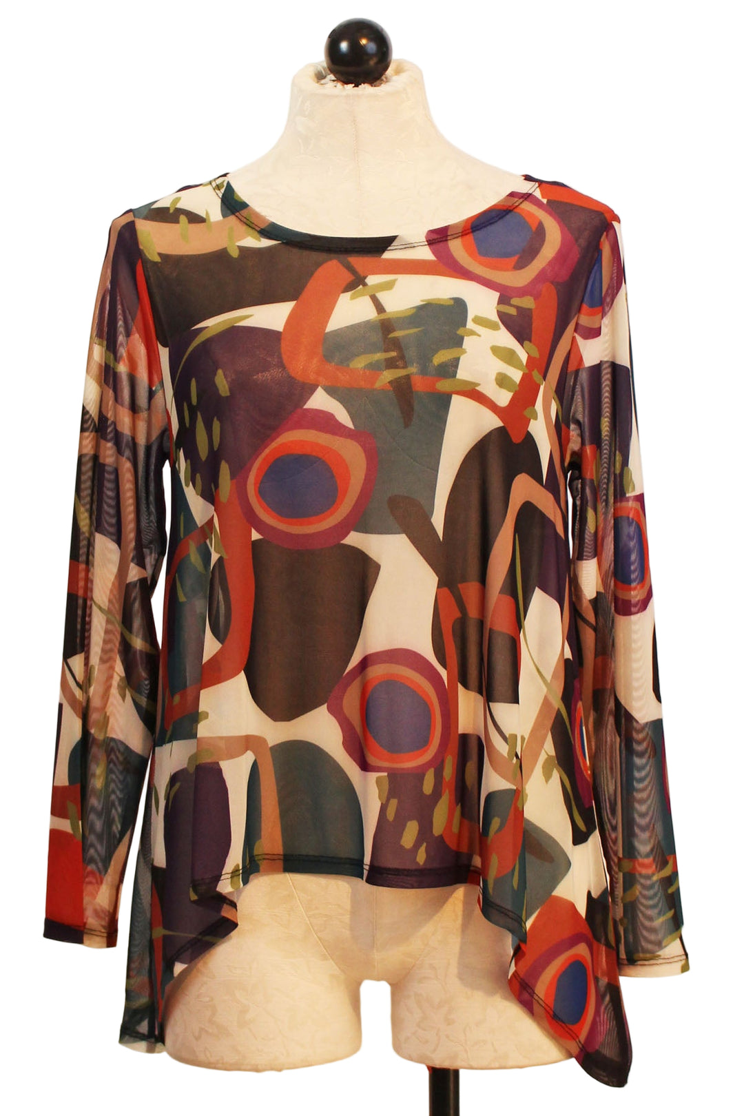 Mesh Mila Hi-Lo Topper by Kozan in the Geometric Kos Print