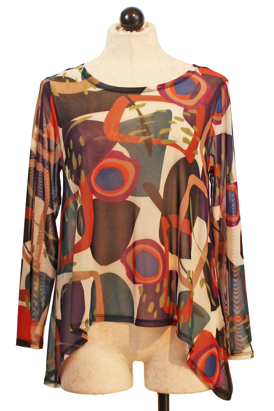 Mesh Mila Hi-Lo Topper by Kozan in the Geometric Kos Print