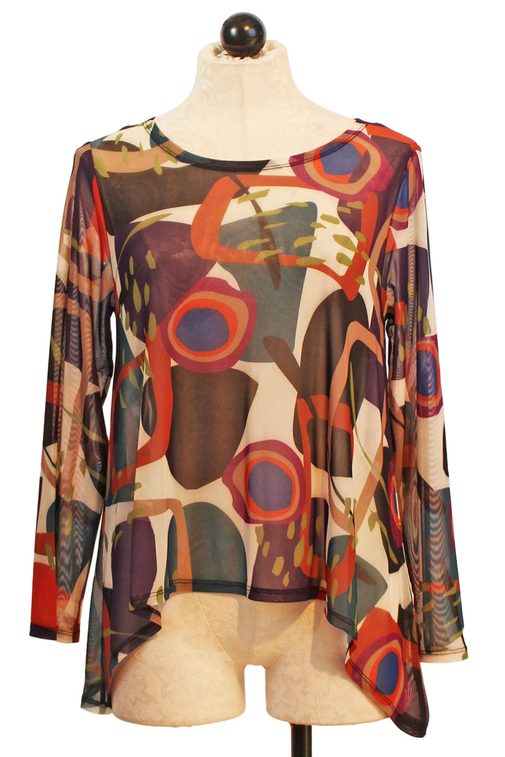 Mesh Mila Hi-Lo Topper by Kozan in the Geometric Kos Print
