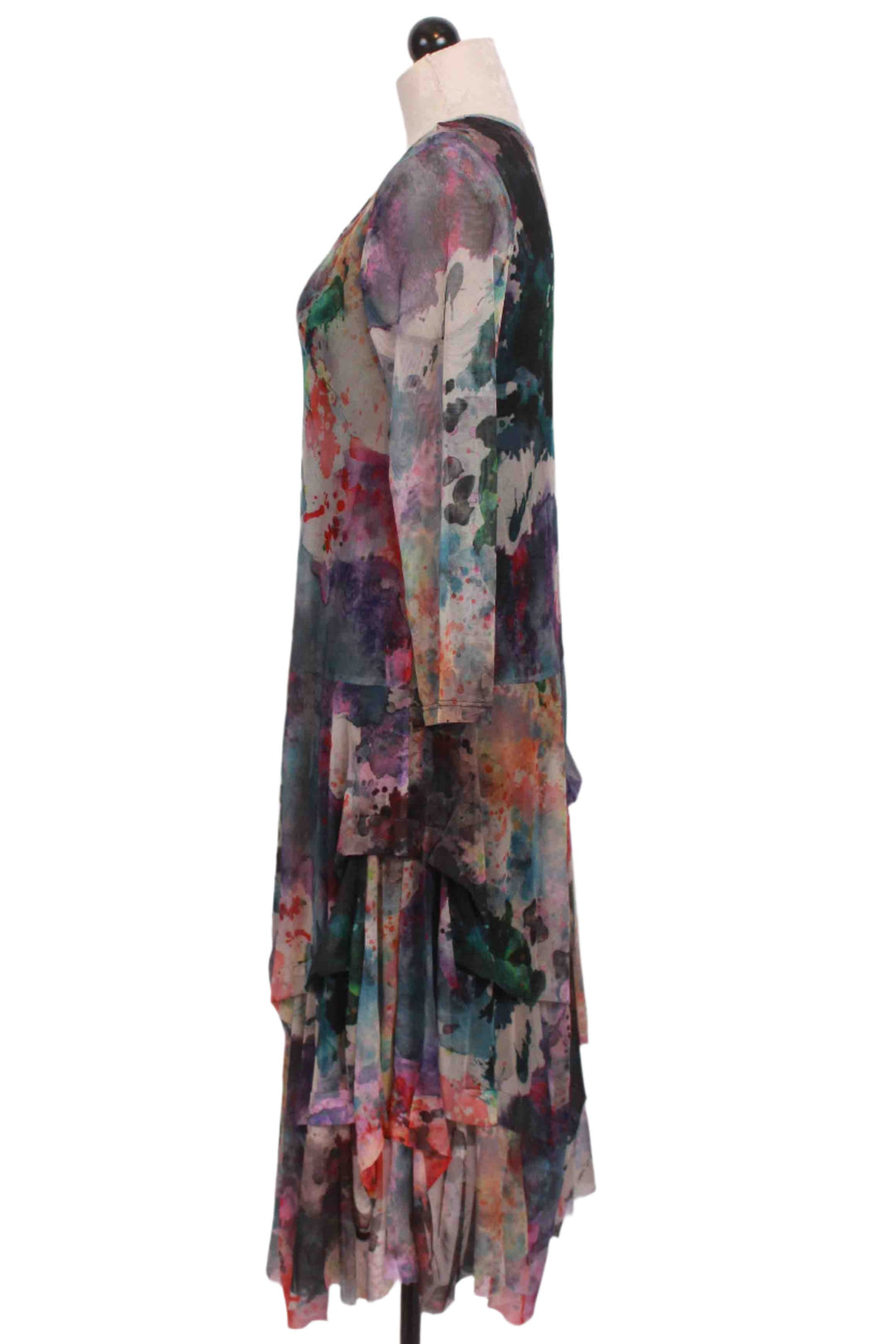 side view of Cezanne Print Miranda Dress by Kozan