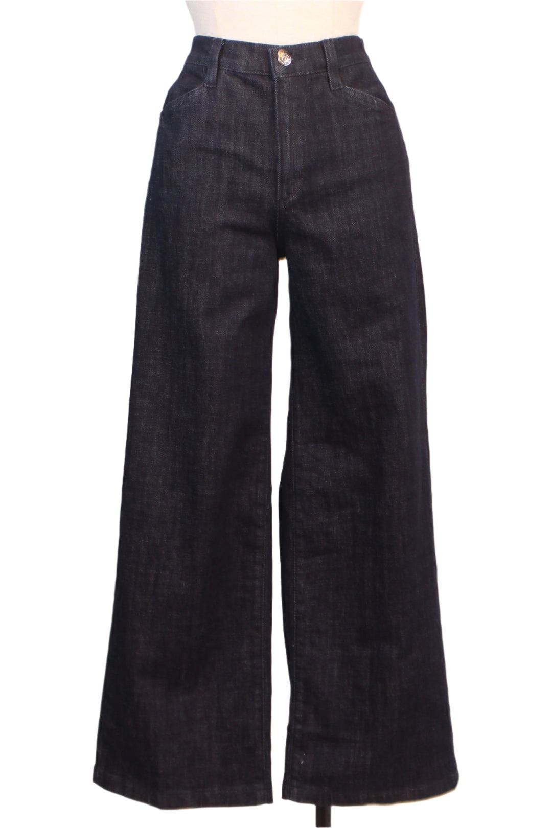 The Mischa Super High Rise Wide Leg Ankle Denim Pant by Favorite Daughter in the Waterloo Wash