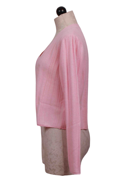 side view of Candy Floss Cashmere Montana Cardi by Crush.