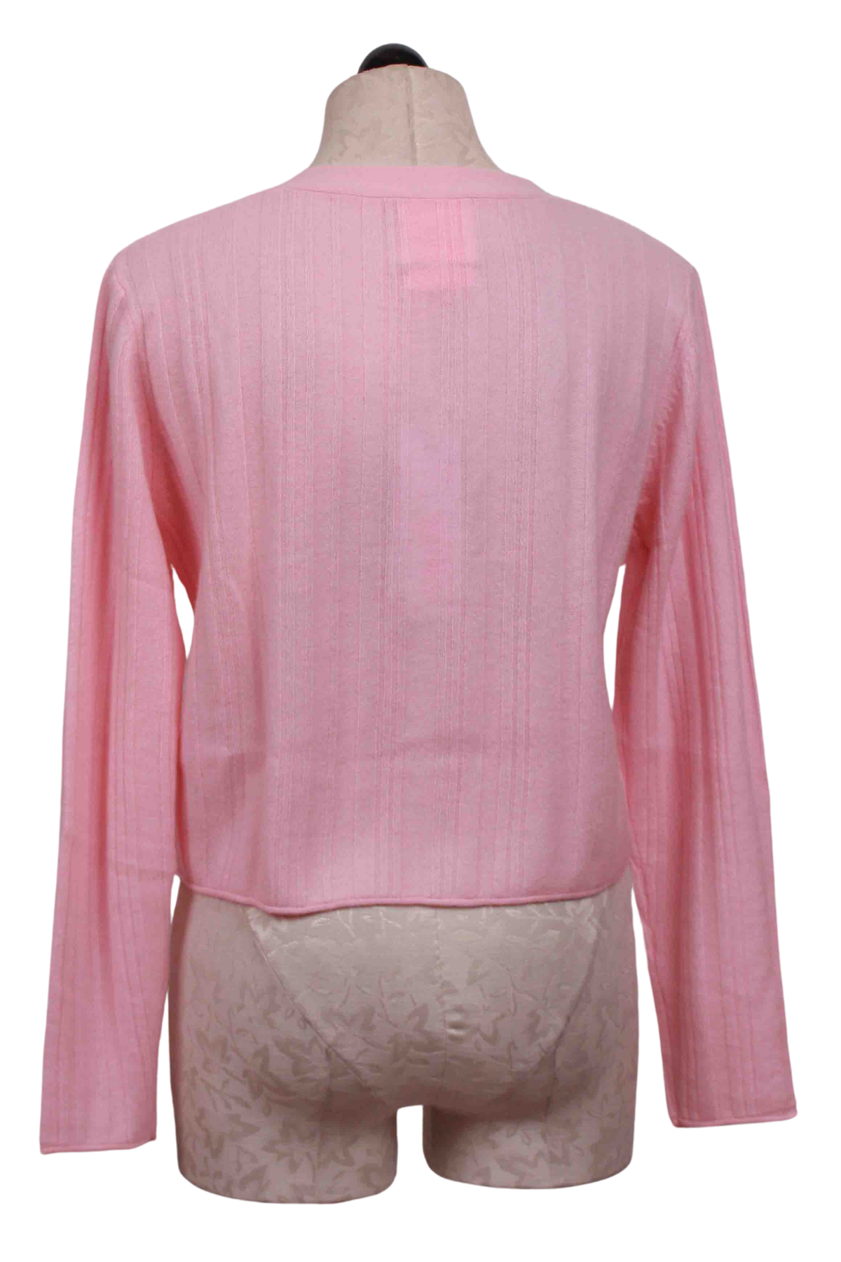 back view of Candy Floss Cashmere Montana Cardi by Crush.