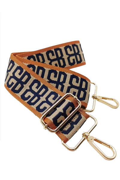 woven Mykonos Bag Strap by Allie June with gold hardware