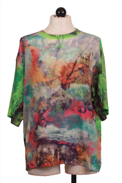 Oversized Watercolor Tree Print Top by Nally and Millie
