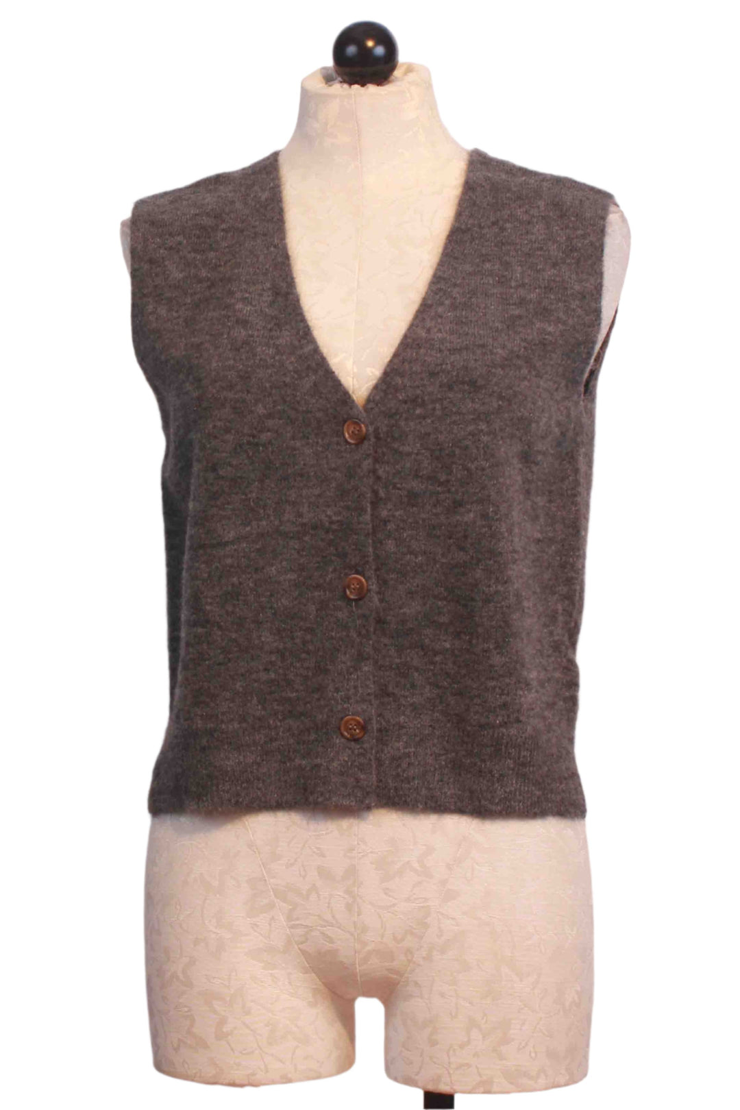 Anthracite colored Nars Sweater Vest by Grace and Mila