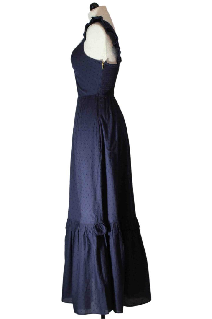 side view of Navy Nica Maxi Dress by Cleobella