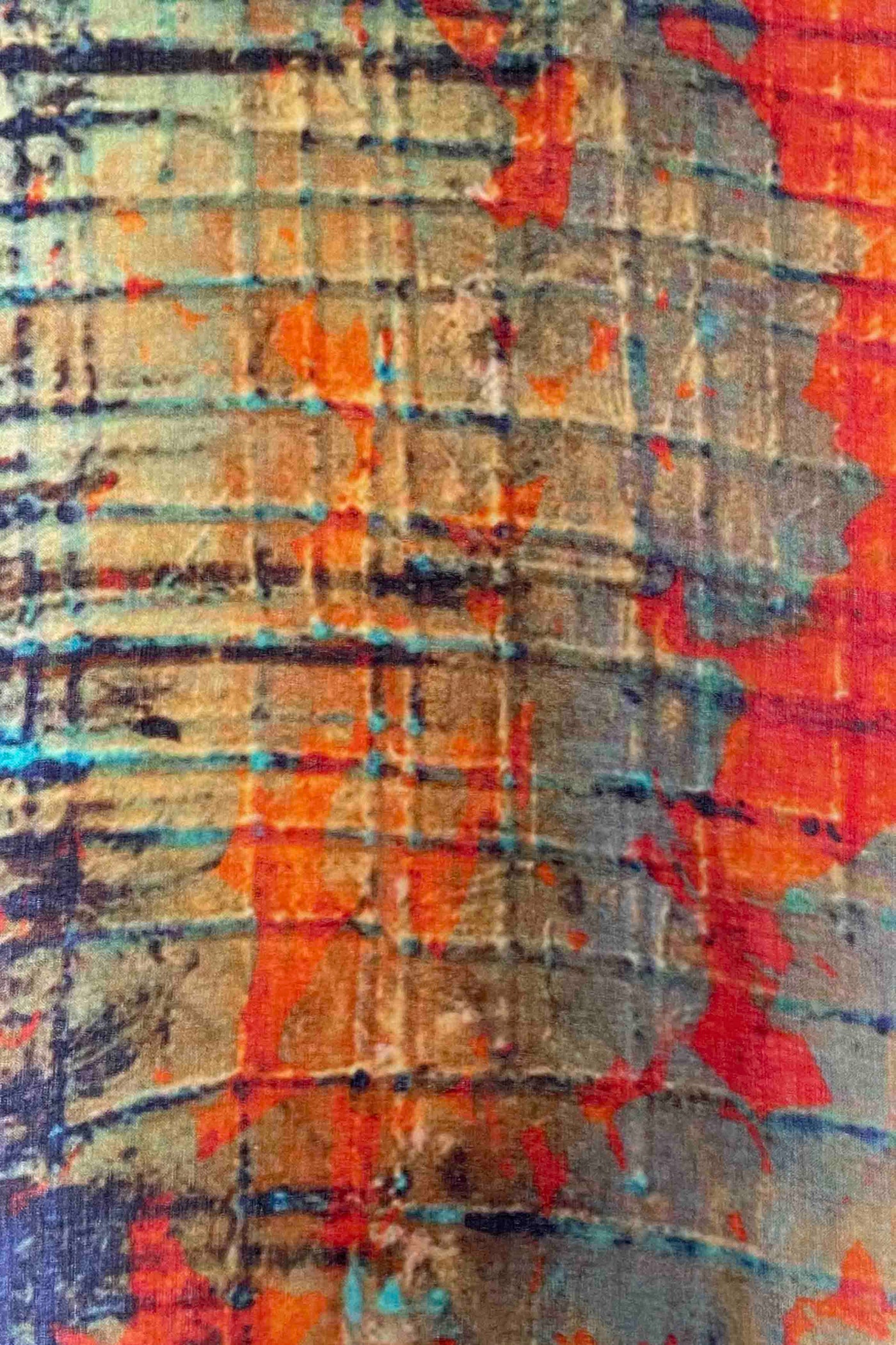 close up of the fabric of Printed Novar Scarf by Chinar