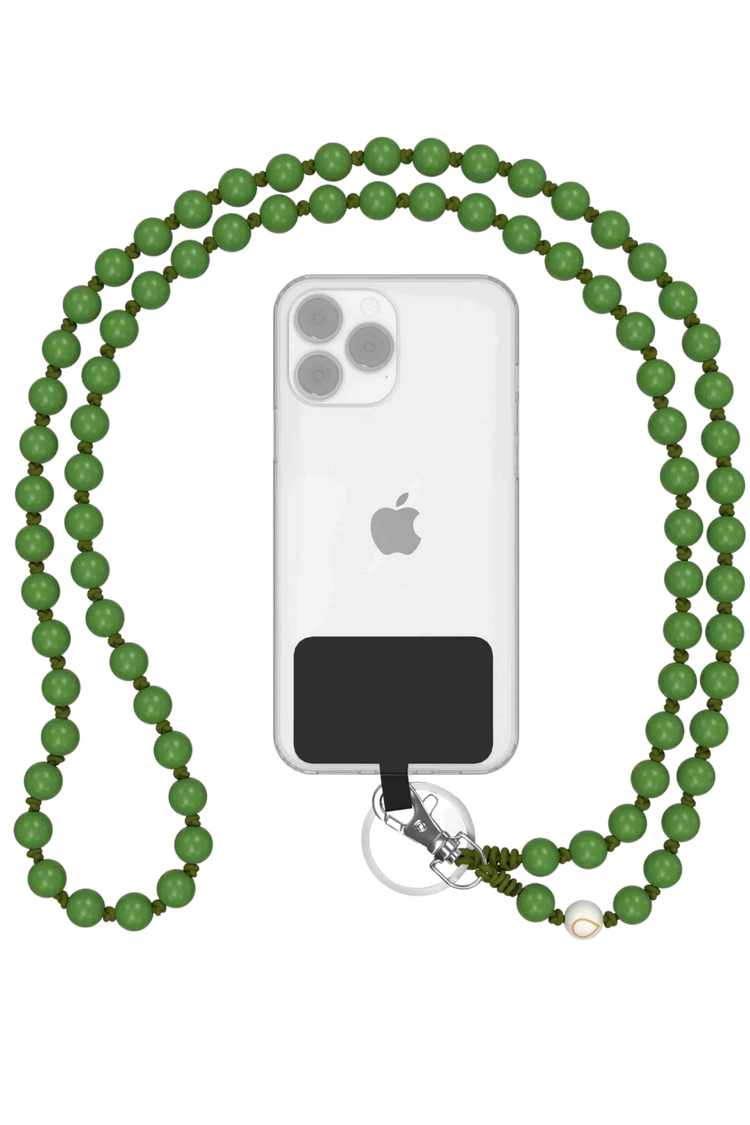 Handmade Knotted The PALM Kelly Green Beaded CellPhone Chain by Dropletsy