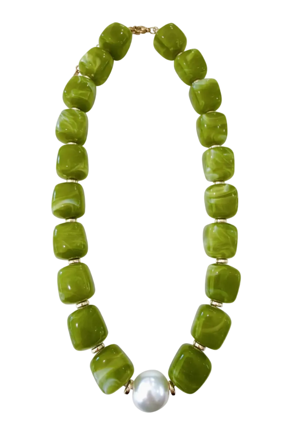 Paula Chunky Beaded Pearl Necklace by Gemelli 