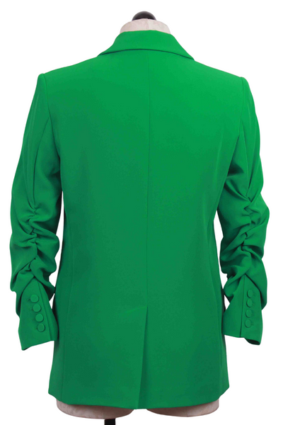 back view of Kelly Green Madison Crepe Blazer by Generation Love