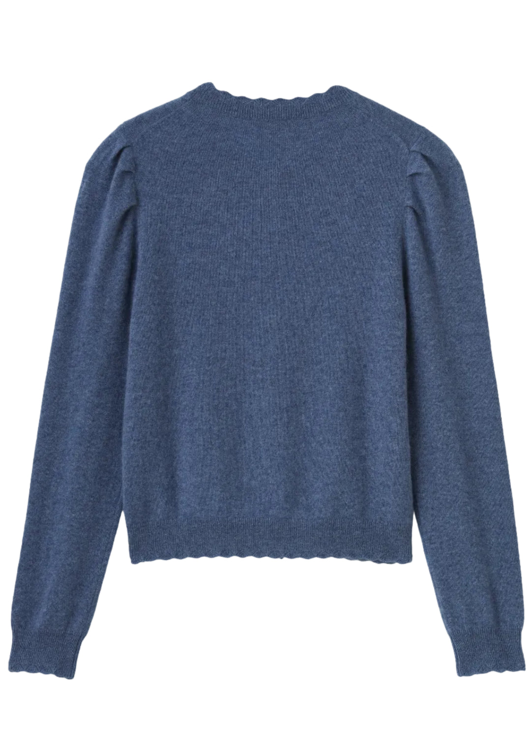 back view of the Lucy Long Sleeve Cardigan in Gallery Blue