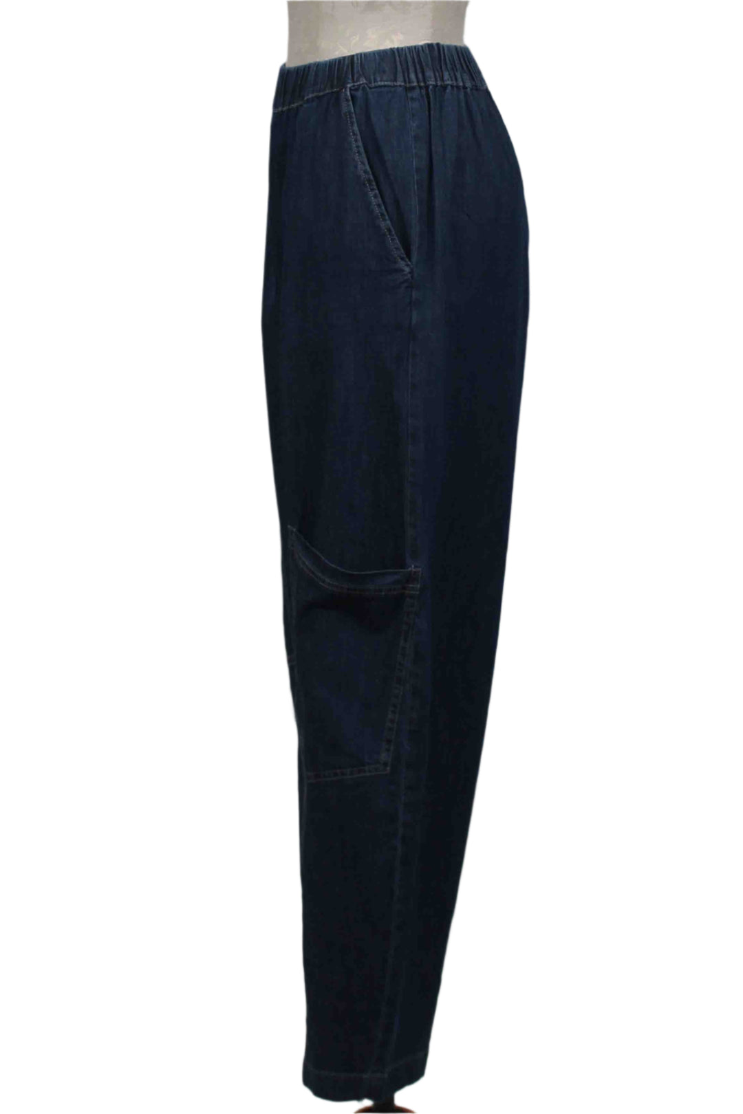 side view of Palma Denim Capri Pant by Alembika