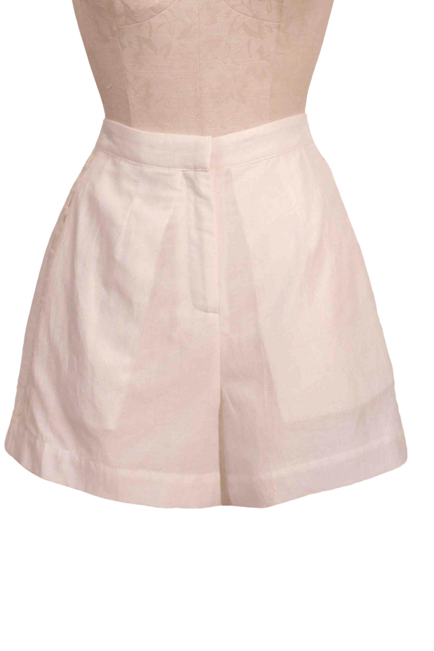 White Paradise Short by Mon Renn with Embroidered sides