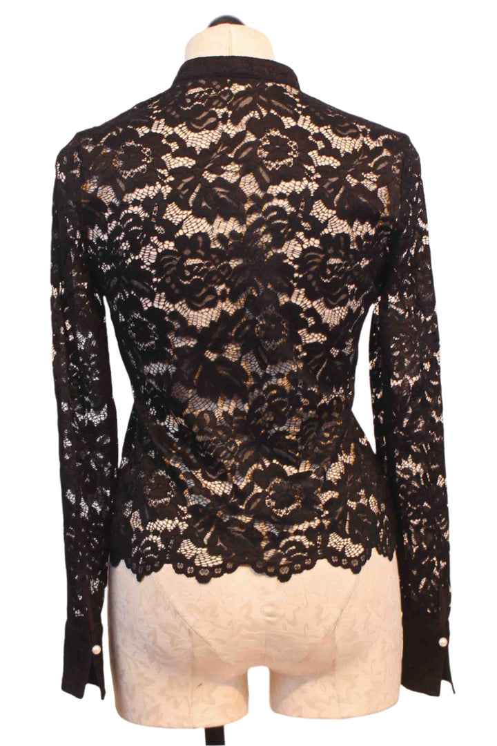 back view of black Pax Lace Top by Generation Love