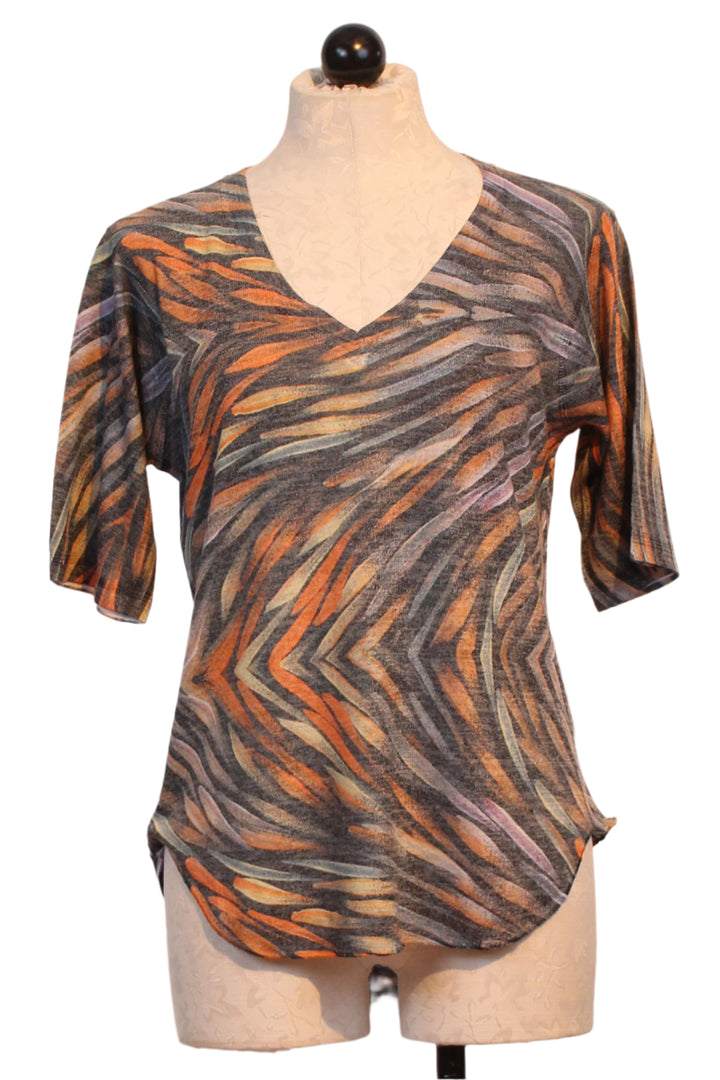 Printed Arrow V Neck Top by Nally and Millie