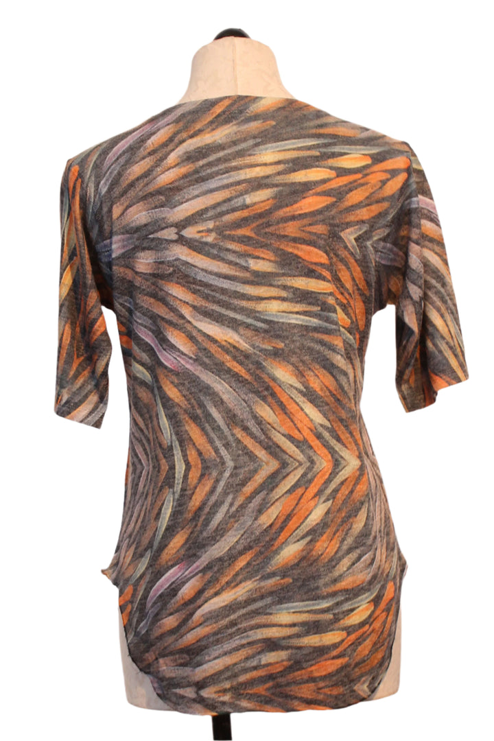 back view of Printed Arrow V Neck Top by Nally and Millie