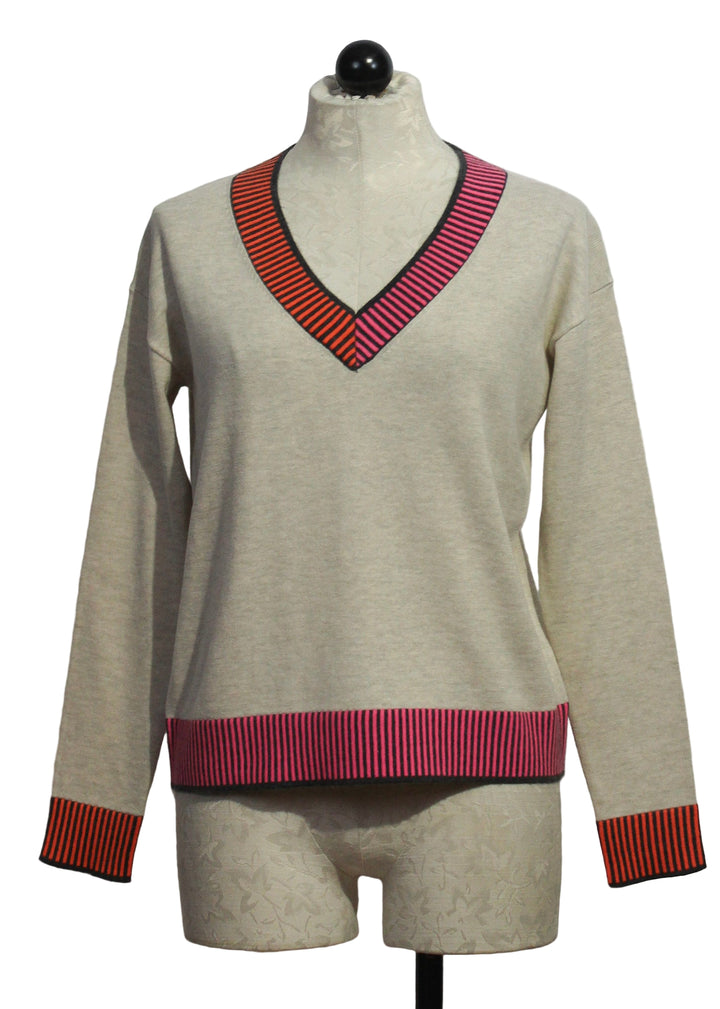 Almond colored Ribbed and Ready Sweater by Lisa Todd 