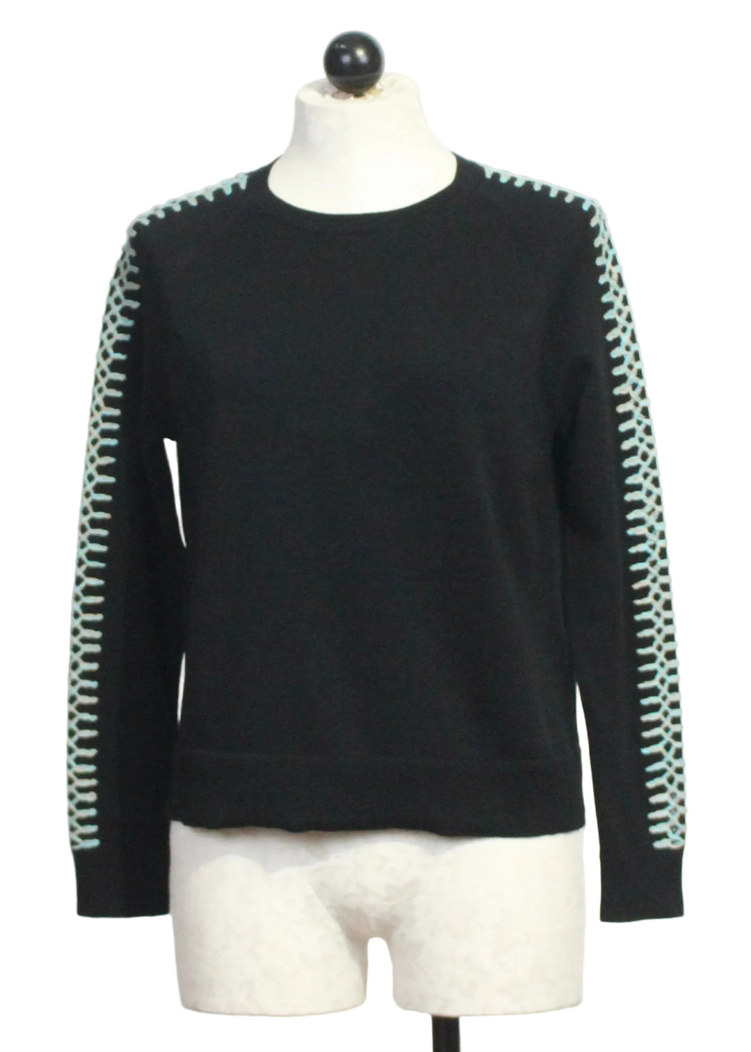 The Black Stitchy Mix Sweater by Lisa Todd