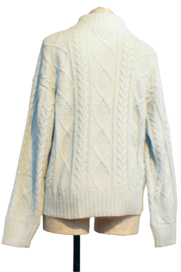 back view of Blue Air Cable Knit Quarter Zip by PJ Salvage