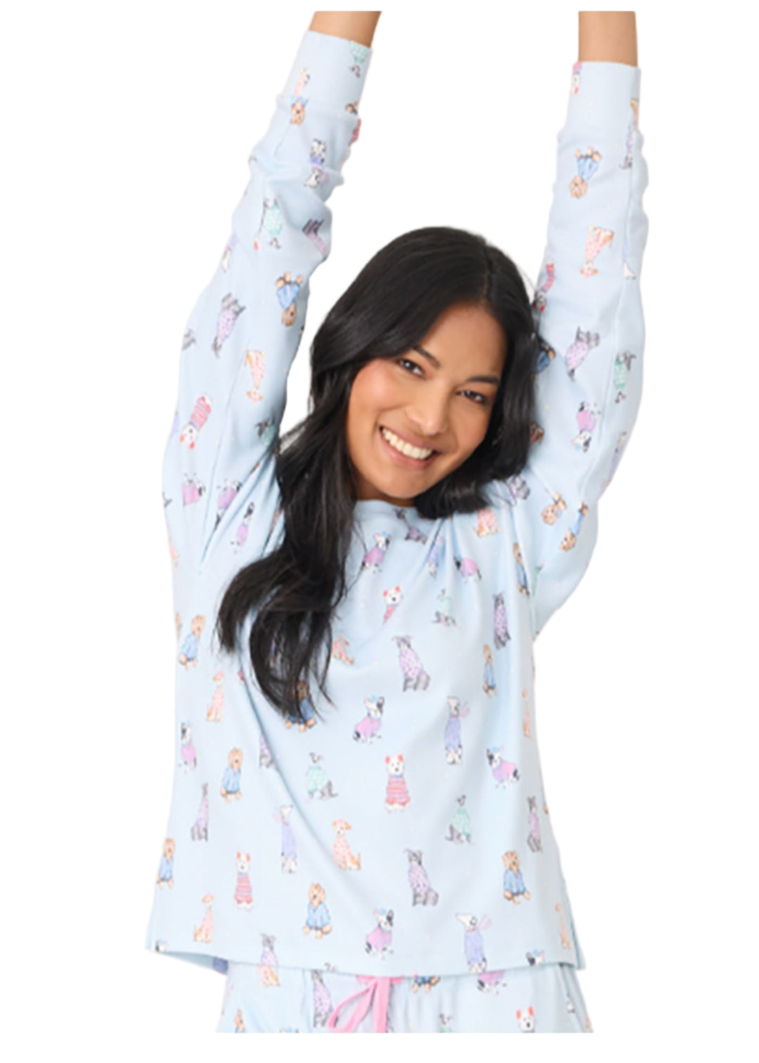 The Doggone Cold Long Sleeve Top by PJ Salvage in Blue Haze