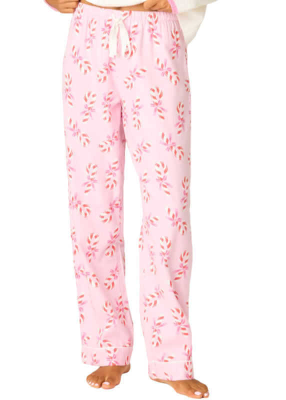 Baby Pink Candy Cane Pant Flannels by PJ Salvage