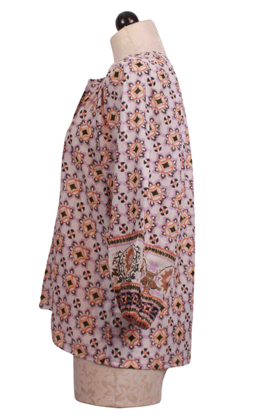 side view of Ramona Blouse by Cleobella in the Marrakesh print