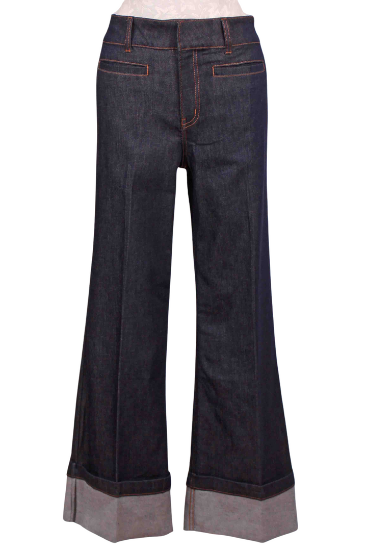 Dark Denim Blue Raquel Sheen Denim Pants by Generation Love