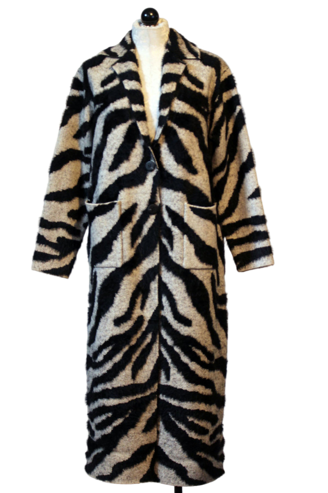 Shadow Zebra Rashad Long Sweater Jacket by John and Jenn
