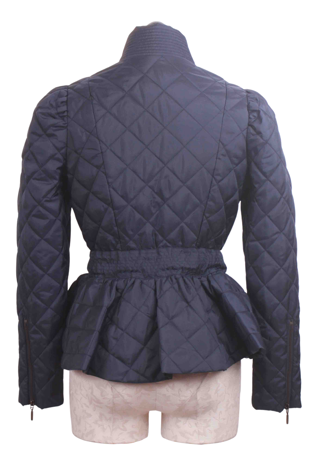 back view of Midnight Ink Quilted Raven Jacket by Marie Oliver